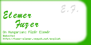elemer fuzer business card